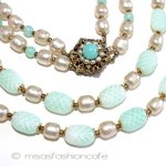 ミリアムハスケル　２連 ガラス＆バロックパール