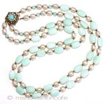 ミリアムハスケル　２連 ガラス＆バロックパール