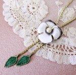 アンティーク　 パンジーすみれネックレス