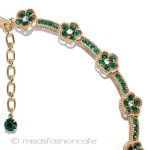 Trifari　 トリファリ エメラルドRSの花