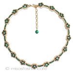 Trifari　 トリファリ エメラルドRSの花