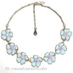 パステルフラワーネックレス