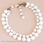 ミリアムハスケル ネックレス ミルクガラス　２連！