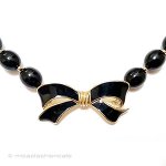 Trifari　 トリファリ 黒リボン　ネックレス