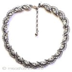 Ｔｒｉｆａｒｉ　 トリファリ クリスタル銀葉ネックレス