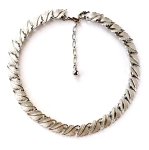 ヴィンテージジュエリー トリファリ銀葉ネックレス