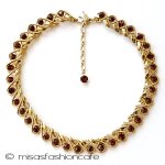 ヴィンテージネックレス トリファリ　クリスタル