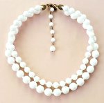 ミリアムハスケル　２連 ヴィンテージ ミルクガラス