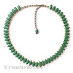 アンティークジュエリー 　グリーンガラス