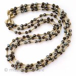 Trifari　 トリファリ クリスタル3連ネックレス