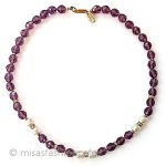 ミリアムハスケル刻印 ガラス&バロックパール