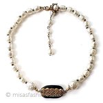 ミリアムハスケル刻印 バロックパール花金具