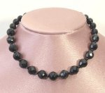 DeMario フレンチジェット お花ネックレス