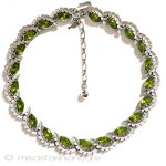 Ｔｒｉｆａｒｉ　 トリファリ ペリドット銀葉ネックレス