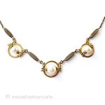 アンティークジュエリー 14金gf真珠ネックレス