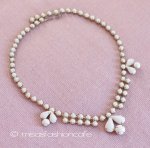 ミルクガラス　ネックレス