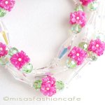 Ｖｅｎｄｏｍｅ　ネックレス 　小花ｘクリスタル