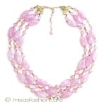 Ｔｒｉｆａｒｉ　 トリファリ アートガラス３連ネックレス