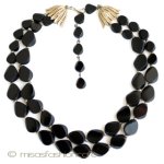 Trifari　 トリファリ ガラス２連ネックレス