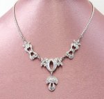 スターリングシルバー製 リボン　ネックレス