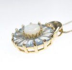 オパール＆アクアマリン ネックレス