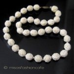 象牙アイボリー花ネックレス