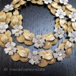 金銀フラワーネックレス