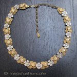 金銀フラワーネックレス