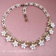 （画像用） ヴィンテージアクセサリー 白いお花　ネックレス