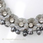 フラワーｘパール ネックレス