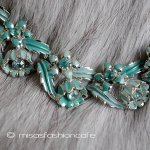 Coro　お花ネックレス ターコイズグリーン