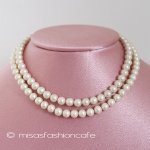 グラスパール2連ネックレス