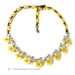 ヴィンテージアクセサリー RSのお花　ネックレス
