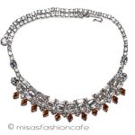 アンティークネックレス プロング　クリスタル