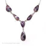 アンティークネックレス 天然石　アメジスト