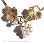 真珠の葡萄　14Kgf Ｋｒｅｍｅｎｔｚ　ネックレス