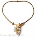 ヴィンテージネックレス トリファリ　リーフブーケ