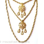 ヴィンテージジュエリー トリファリ　ロング３連