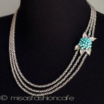 Ｔｒｉｆａｒｉ　 トリファリ アジサイ　３連ネックレス