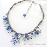 ブルーガラスネックレス