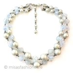 Trifari　 トリファリ パール＆ガラス２連