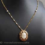 Florenza シェルカメオ ネックレス兼ブローチ