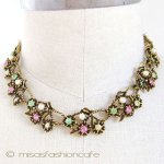 Coro コロ　ネックレス パール＆RS フラワー