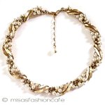 Trifari　 トリファリ パール花ネックレス