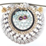 ヴィンテージジュエリー ブルーシルバートーン