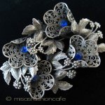 アンティーク花 ブローチ