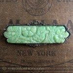 天然石 銀製 鳥と花 ブローチ 天然石 銀製 鳥と花 ブローチ