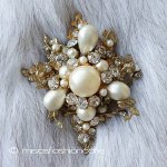 DeMario NY　ブローチ バロックパール 花