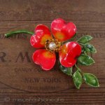 Original By Robert ハナミズキ花ブローチ