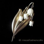 象牙アイボリー 12Kgf Winardすずらんブローチ